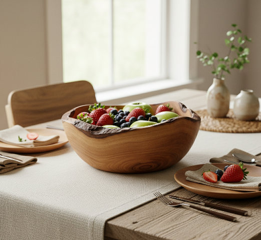 Doğal Ahşap Kaselerle Sofranızı Sıcacık Hale Getirin