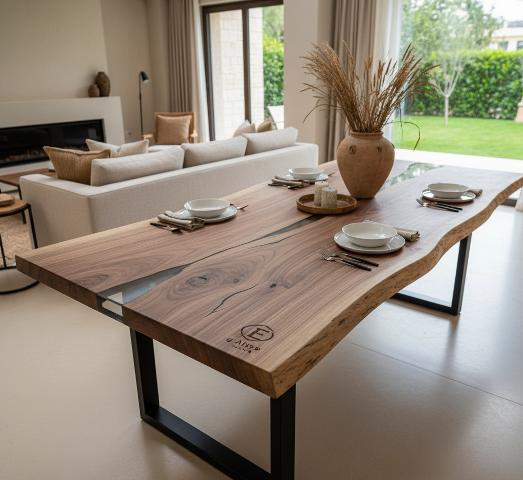 Kütük Ahşap Masalarla Oturma Alanlarınızı Doğaya Yaklaştırın