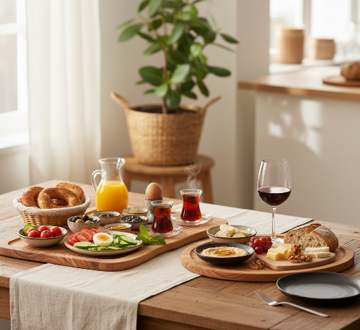 Kahvaltıdan Akşam Yemeğine: Ahşap Tepsilerle Pratik ve Şık Sunumlar