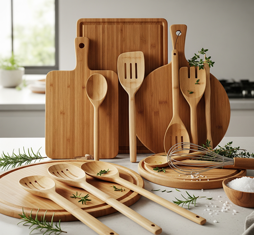 Ahşap Mutfak Gereçleriyle Sağlıklı Tariflere Estetik Dokunuş