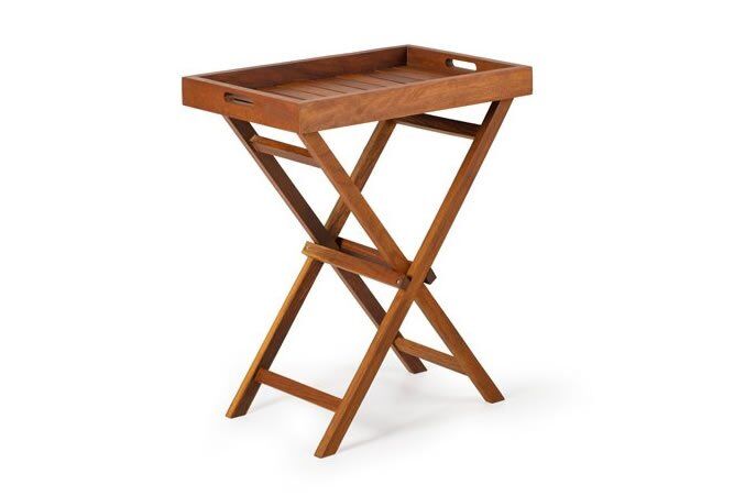 Katlanır Tepsi Sehpası / İroko / 3317