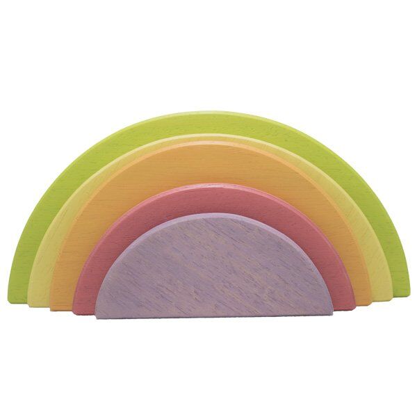 Waldorf 5 li Natürel Gökkuşağı Yarım Daire Tabla / 1062