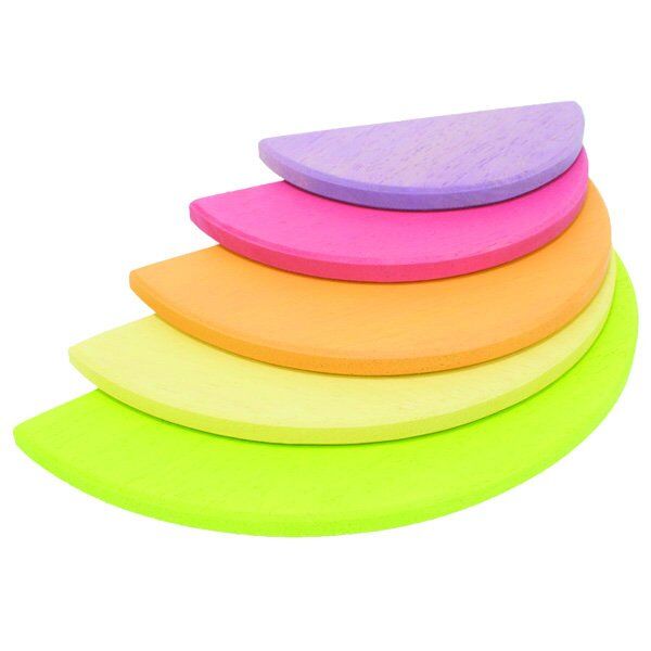 Waldorf 5 li Pastel Gökkuşağı Yarım Daire Tabla / 1061