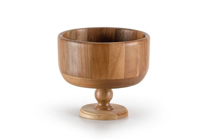 Büyük Boy Ayaklı Kase / Ceviz / 3066