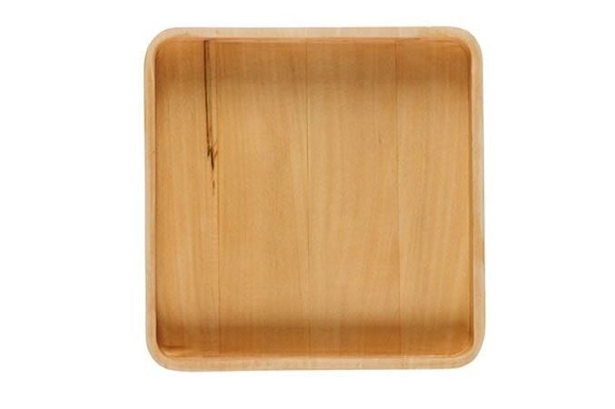 Yüksek Kenarlı Ahşap Kare Tepsi / Ihlamur / 3276