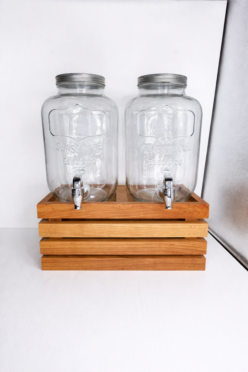 Cam Sürahili Ahşap  Şerbetlik / 2922