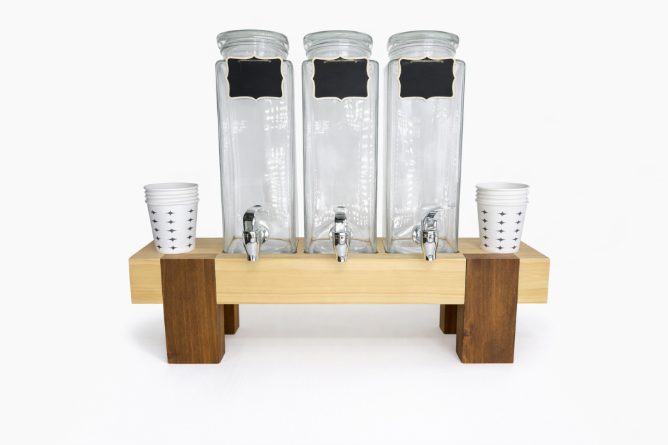 Cam Sürahili Ahşap  Şerbetlik / 2926