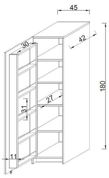 Tek Kapaklı Kiler Dolabı