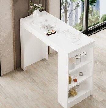 Bar Yemek Masası Beyaz