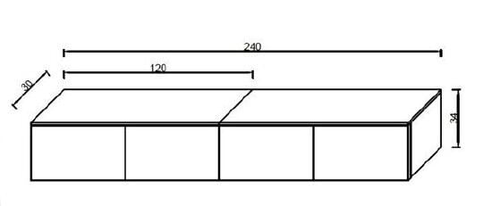 Duvar Askılı Tv Ünitesi Kitaplık