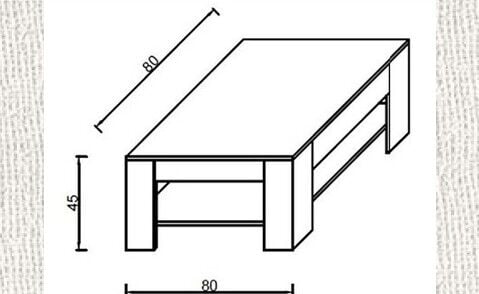 Orta Sehpa : Safir Meşe  (Beyaz)