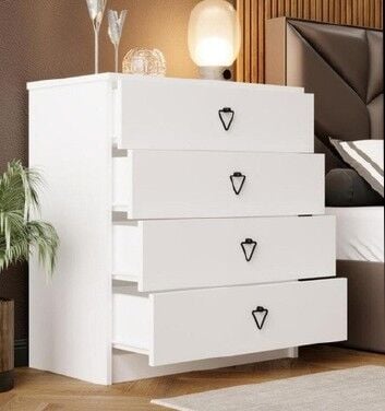 Şifonyer : Üçlü Orta Sehpa Atlantik Çam Antrasit (Beyaz)