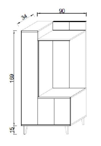 Portmanto - Dört Kapaklı Gardırop