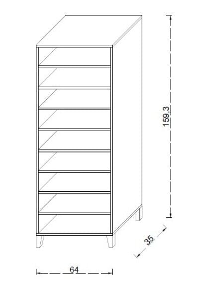 Altı Açık Ayakkabılık Portmanto