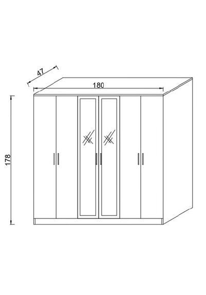 Altı Kapaklı Gardırop