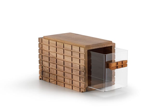 Ahşap Özel Tasarım LEGO Serisi Toast Bread Plexi Box Ceviz LEGO 3008